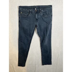 GARCIA Men Russo Straight Fit Stretch Cotton Blend Denim Jean- Size 32 Dark Blue